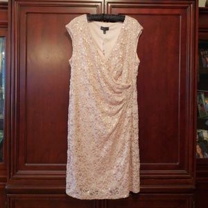 NWT Connected Apparel Rose Colored Cocktail Dress